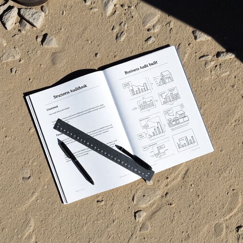Delovni pripomočki za revizijo poslovanja — zvezek in svinčnik